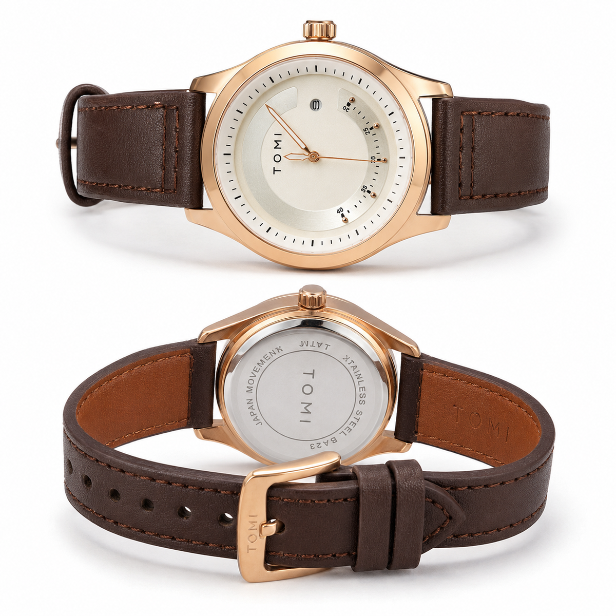 Tomi Coffee Gold Royal Dial Watch