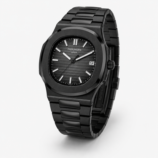 All Black Automatic Nautilus Super Clone Watch
