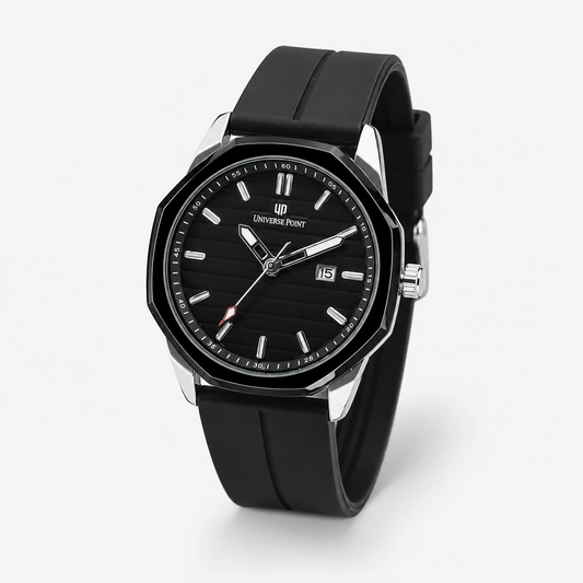 All Black Universe Octa Magnet Strap Watch