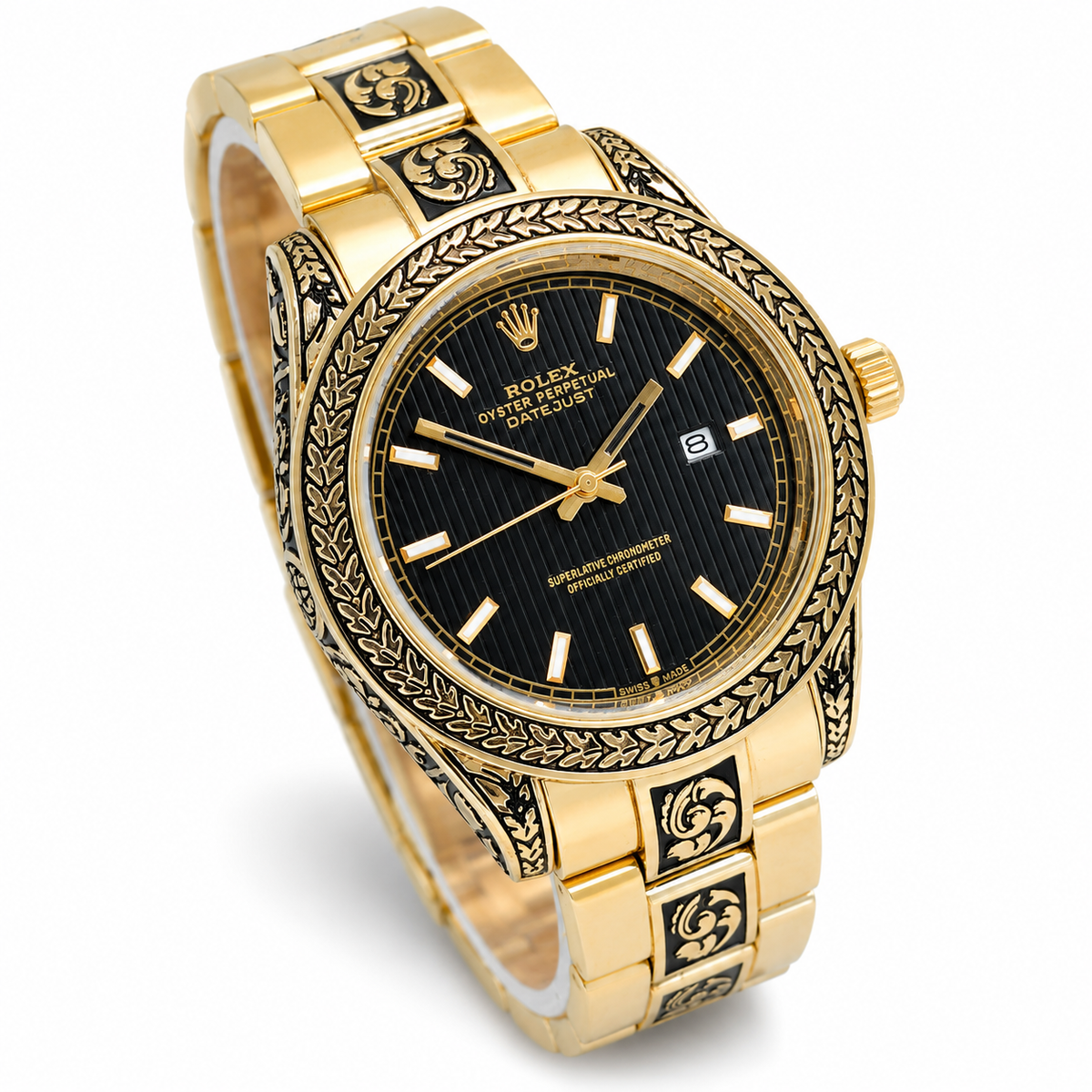 Vintage Copper Black Calligraphic Watch