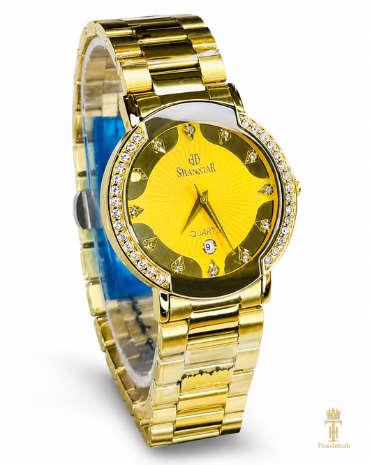 All Gold Sea Star Couple Watch