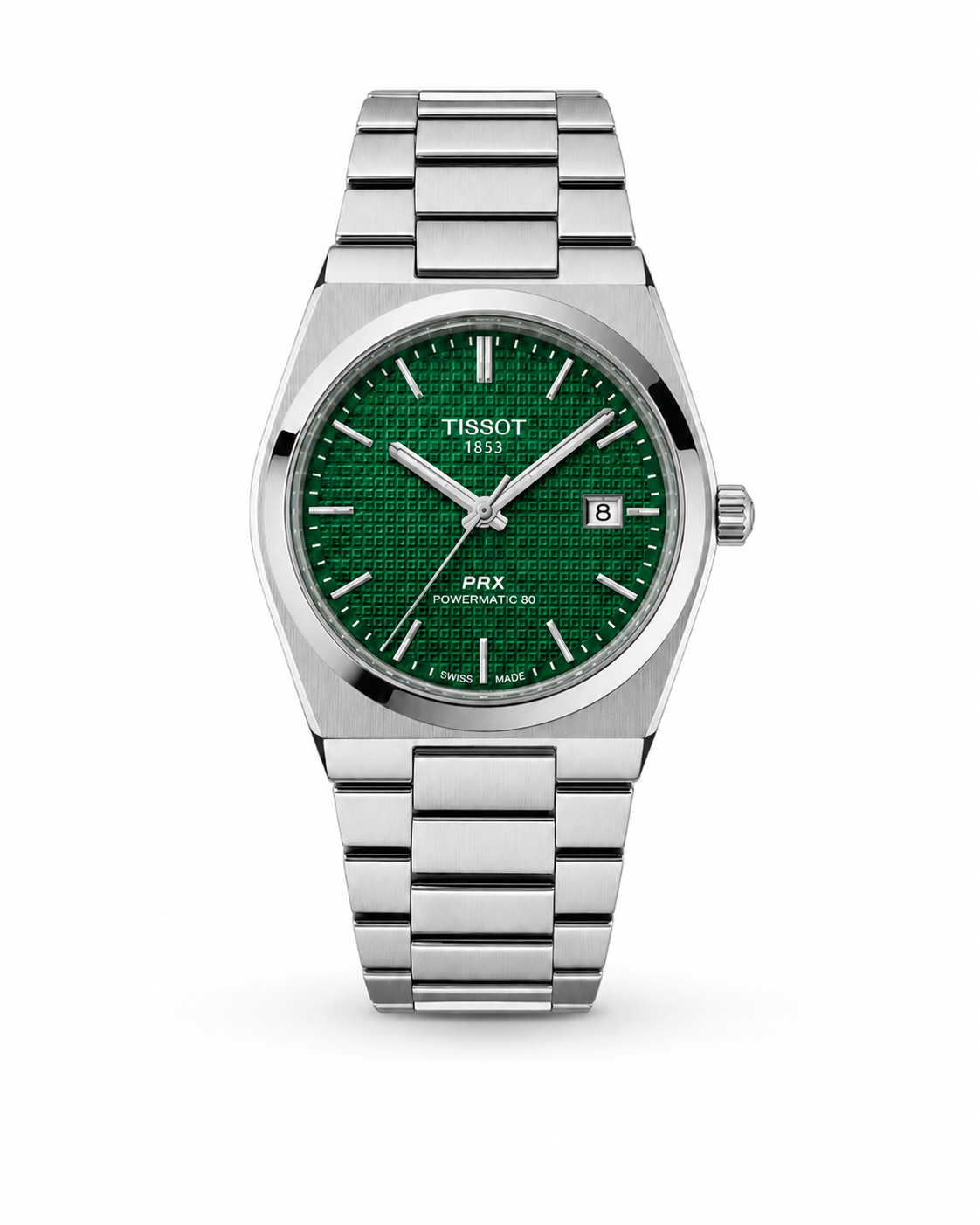 Tissot PRX Silver Emerald Dial Quartz Watch