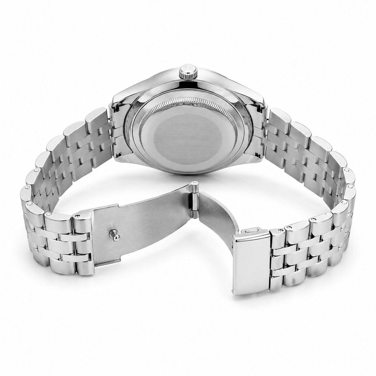 Silver Cristiano Aillen Black Spiral Gear Dial Watch