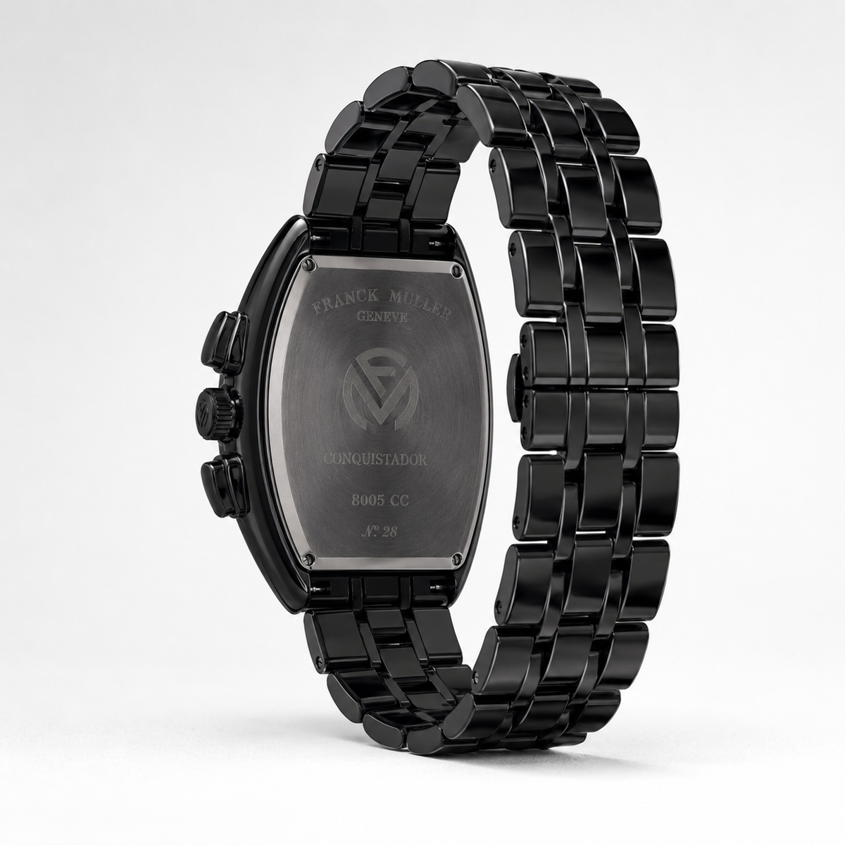 Chain Frank Muller Black White Chronograph Dial Watch