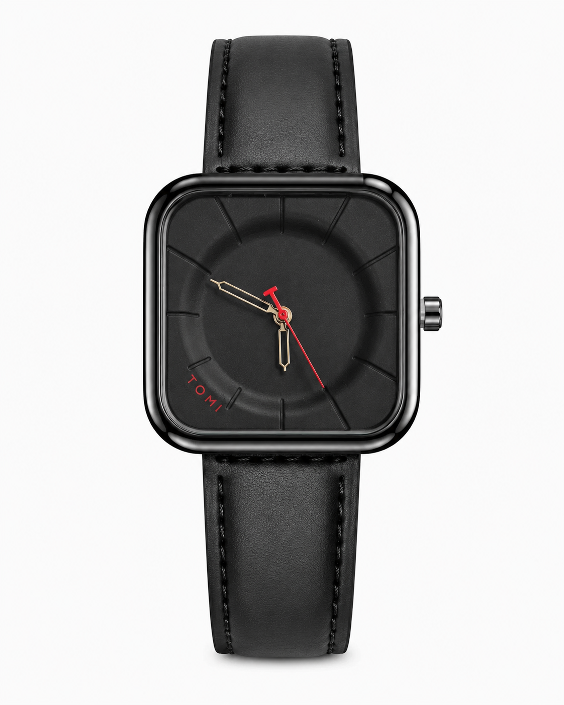 Tomi Square Black Dial Watch