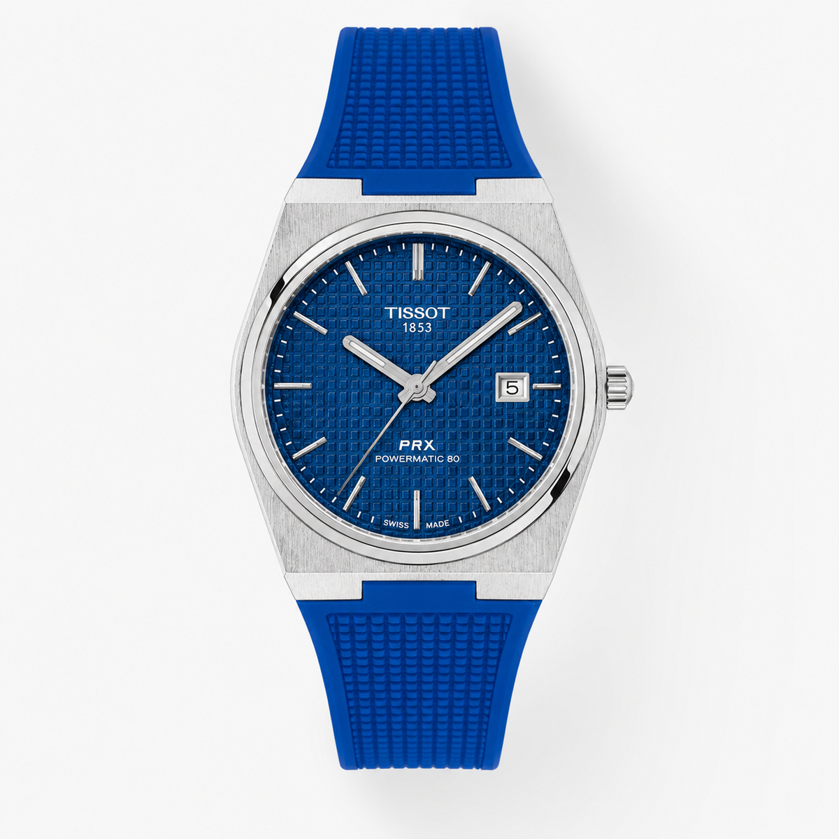 Blue Silver PRX Silicon Strap Watch