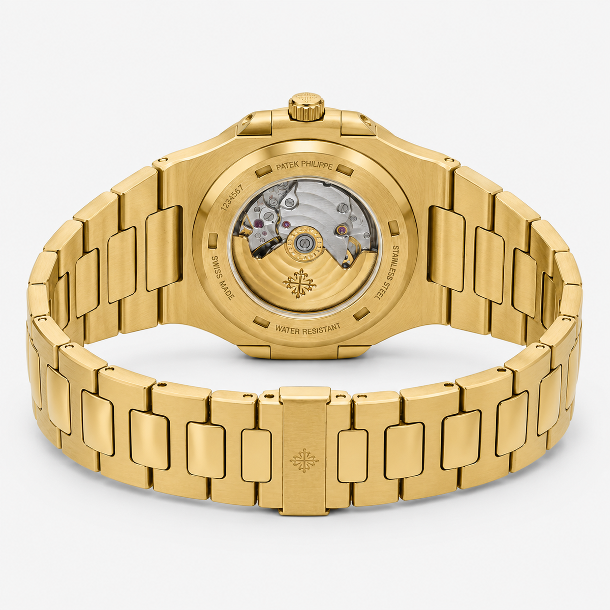 Gold White Automatic Nautilus Super Clone Watch
