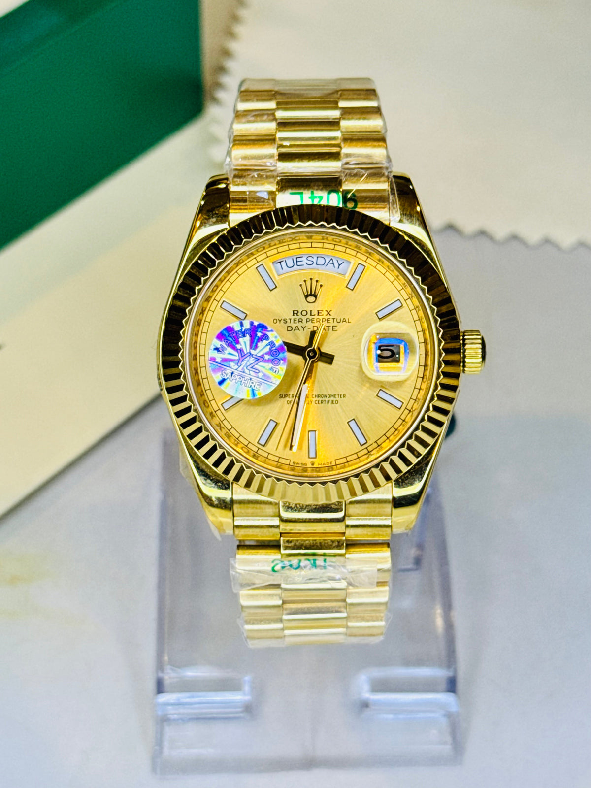 Day Date All Gold Dial Automatic Super Clone Watch
