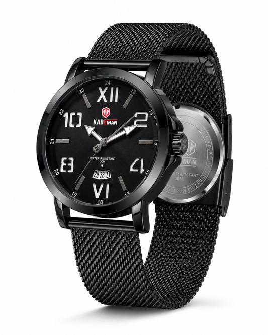 Kademan Black Mesh Premium Watch