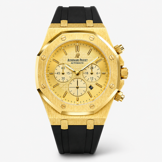 Black Gold Silicon Strap AP Watch
