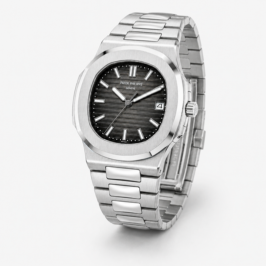 Silver Grey Automatic Nautilus Super Clone Watch