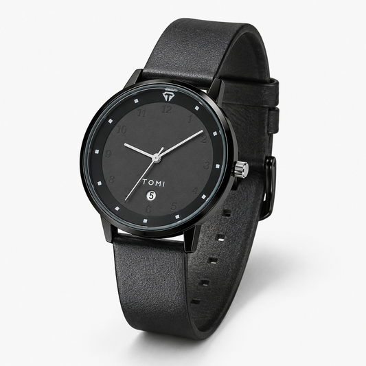 Tomi All Black Elegance Dial Watch