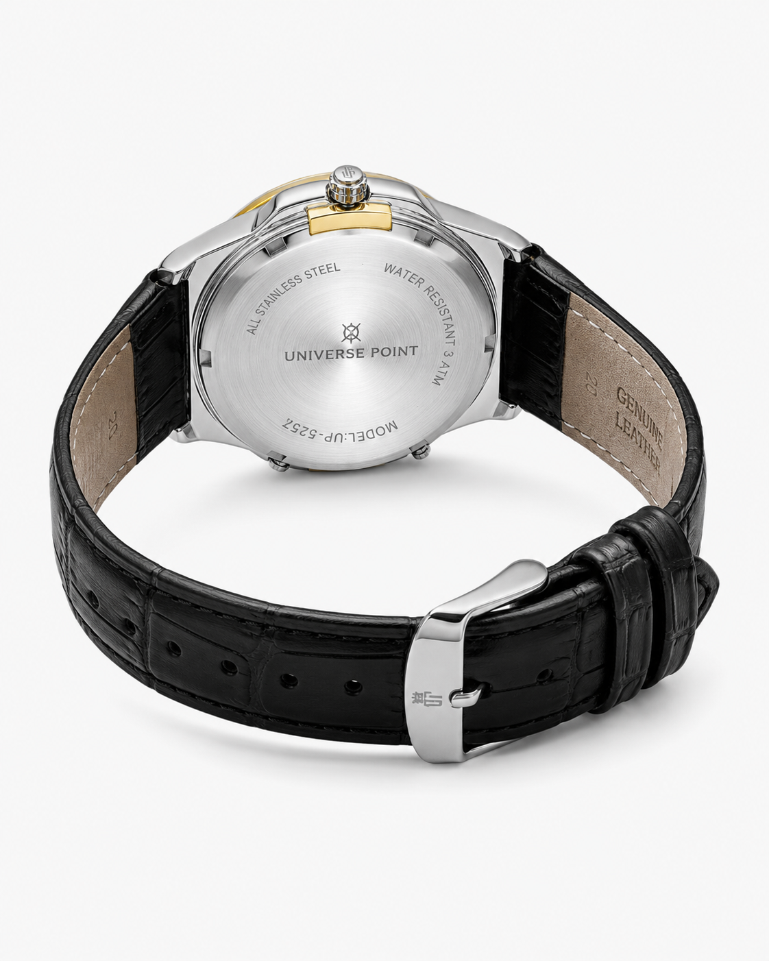 Black Two Tone Universe Point Dual Time Watch