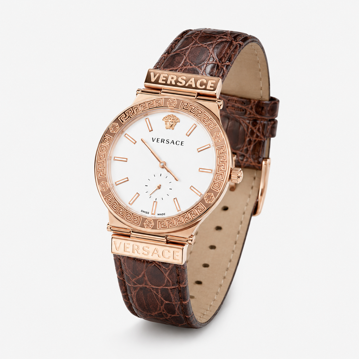 Brown Rose Gold Vers*ce Watch