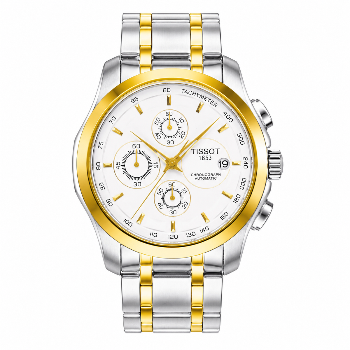 Two Tone White 1853 Chain Strap Chronograph Watch