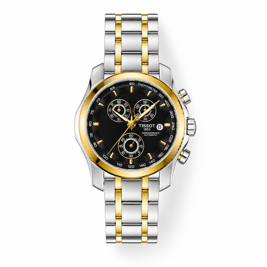 Two Tone Black 1853 Chain Strap Chronograph Watch
