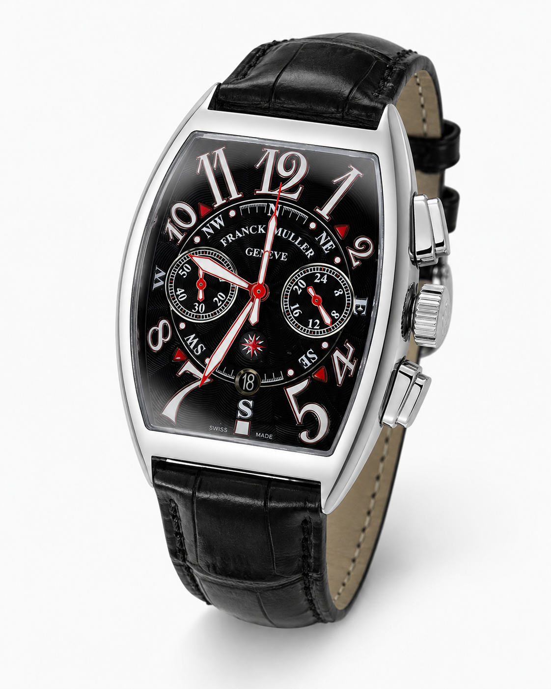 Frank Muller Black Silver Chronograph Dial Watch