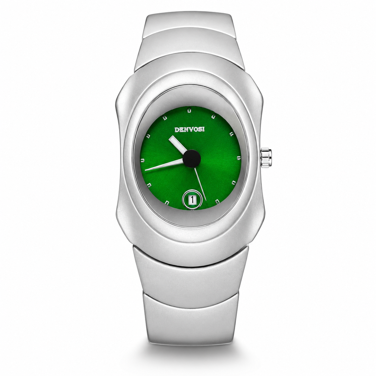 Silver Emerald Matrix Watch