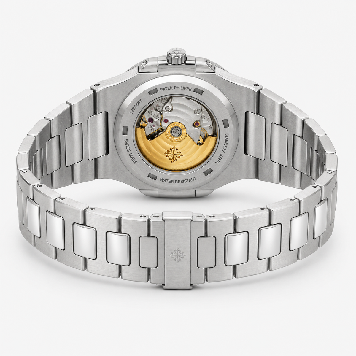 Silver Black Chronograph Automatic Nautilus Super Clone Watch