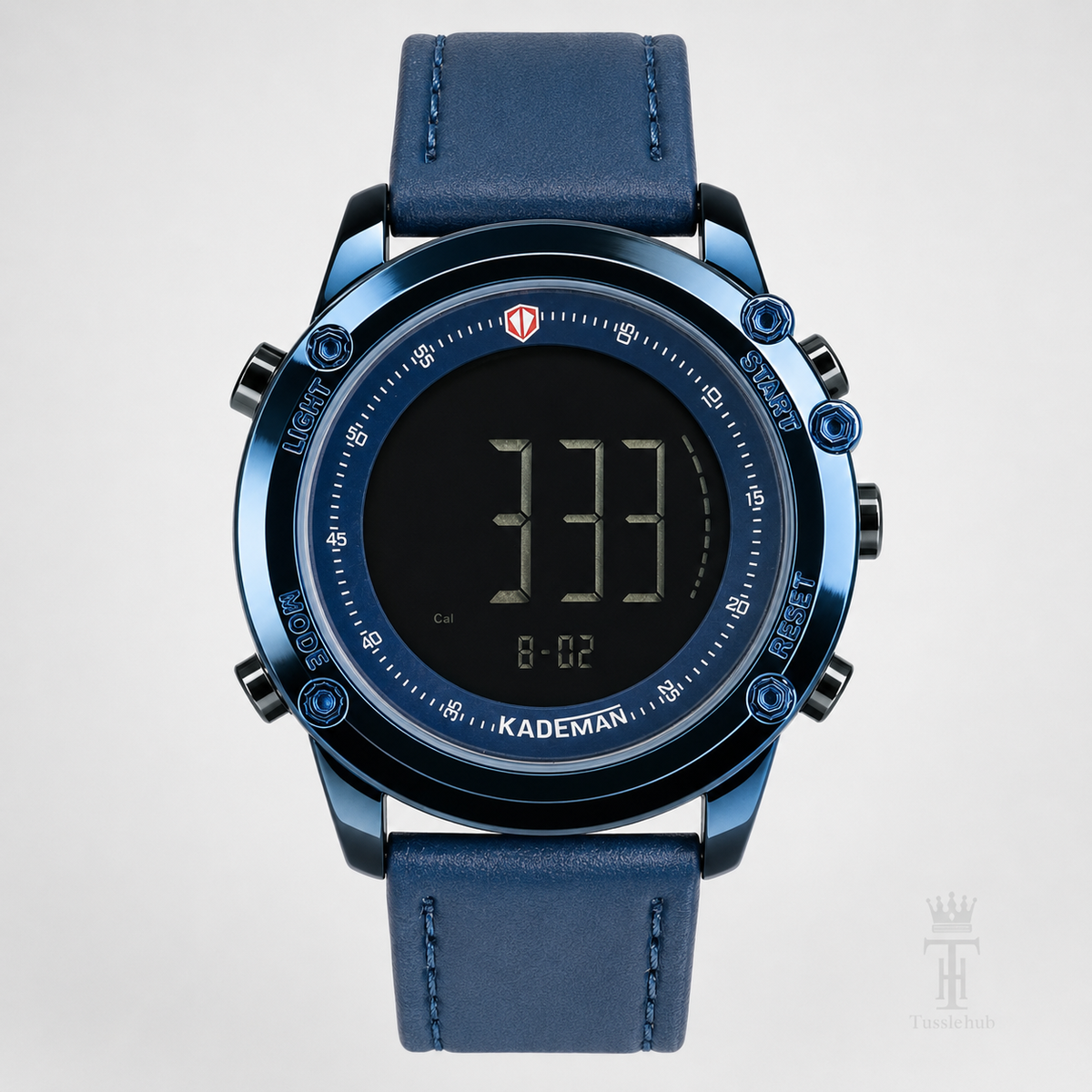 Kademan Tungsten Blue Digital Watch