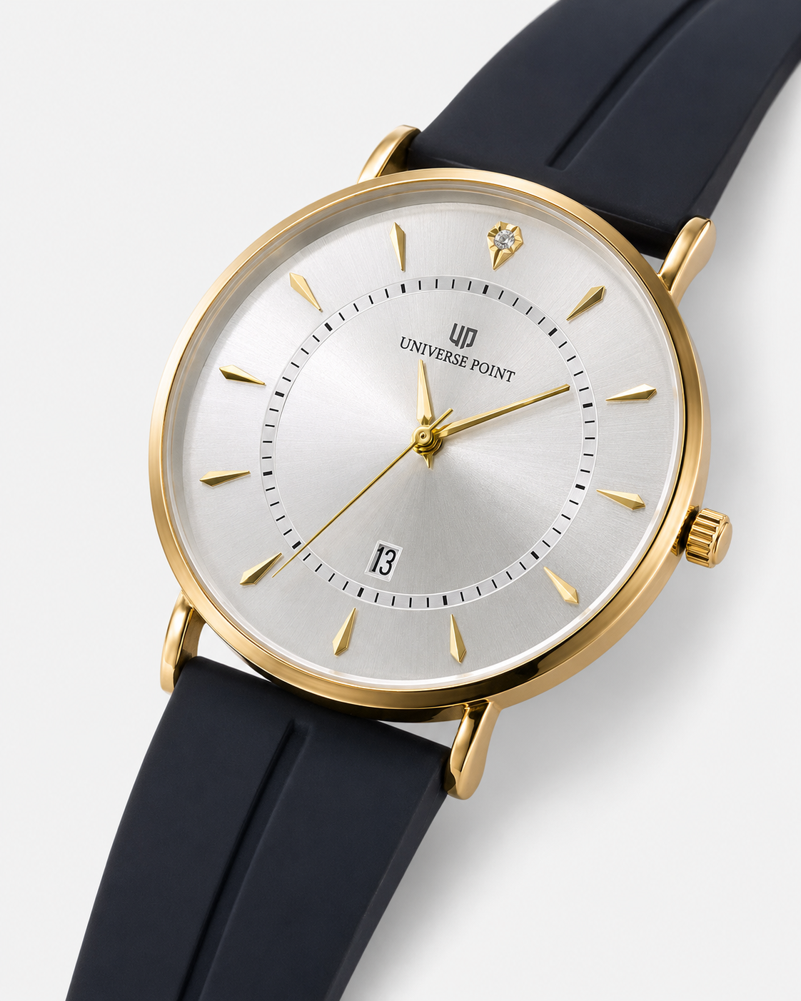 Black Gold White Slim Balloon Universe Point Watch