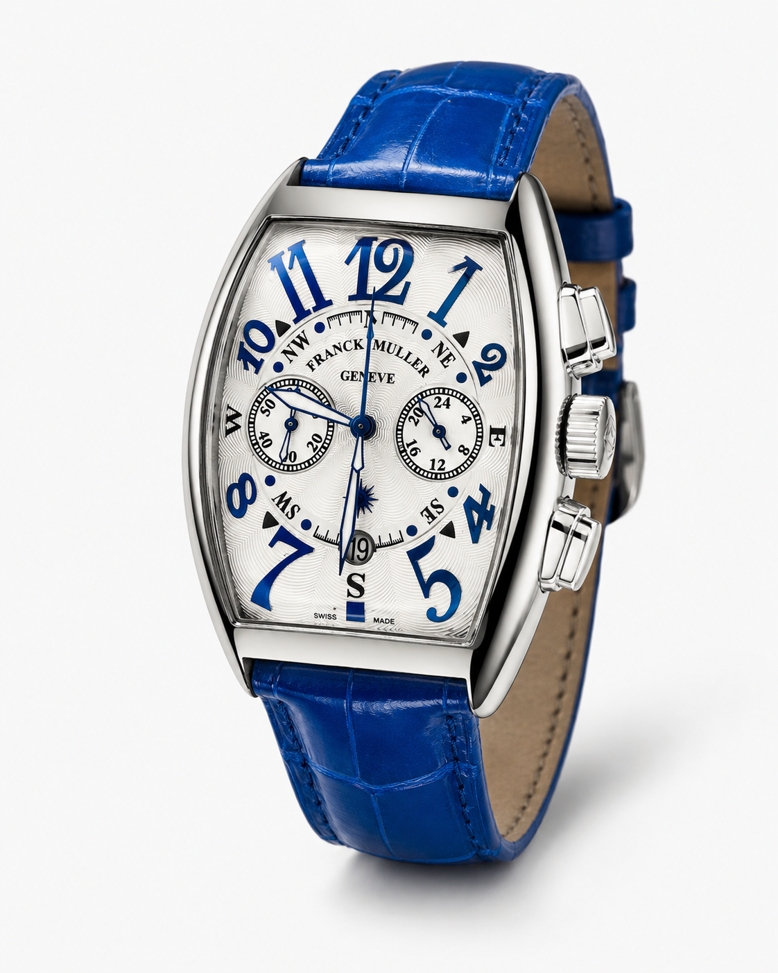 Frank Muller Blue Silver Chronograph Dial Watch