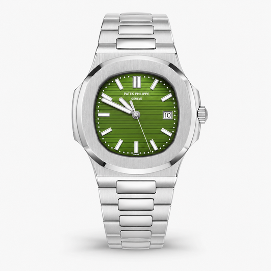 Silver Green Automatic Nautilus Super Clone Watch