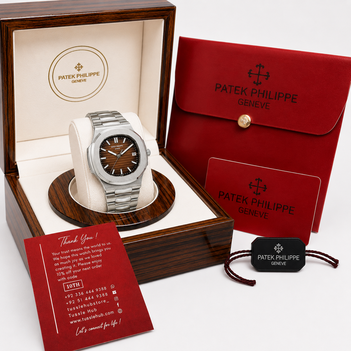 Silver Chocolate Automatic Nautilus Super Clone Watch