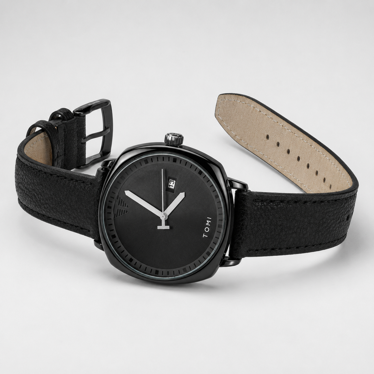 Tomi All Black Sleek Dial Watch