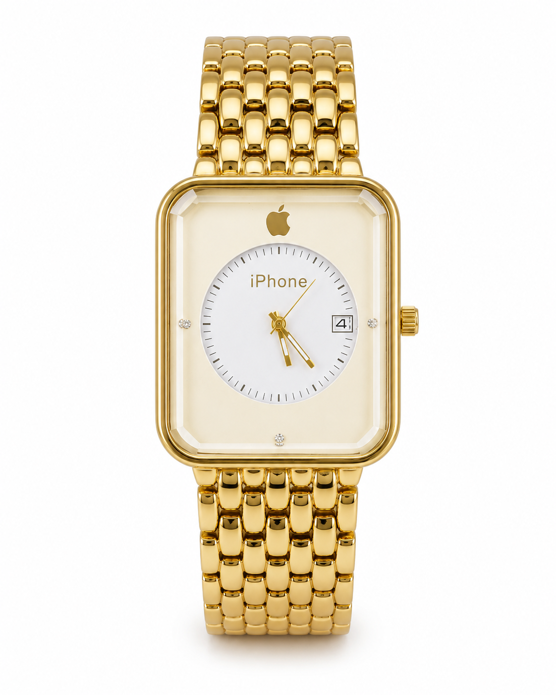 Gold White Apple Seamer Platinum Watch