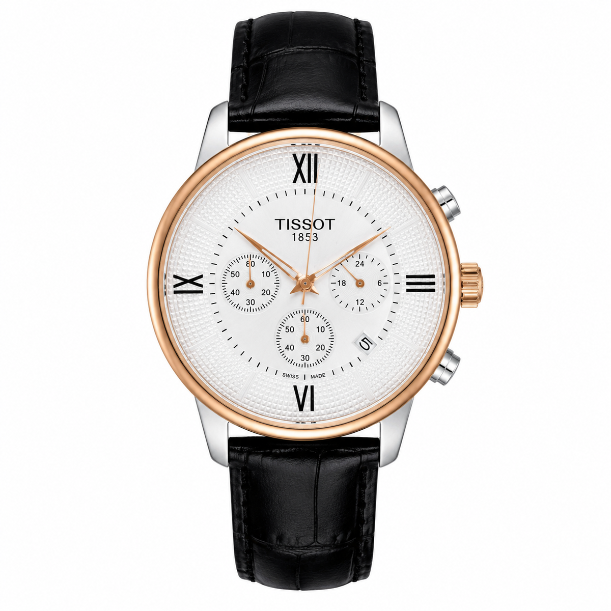 Black White Mini Chronograph Watch