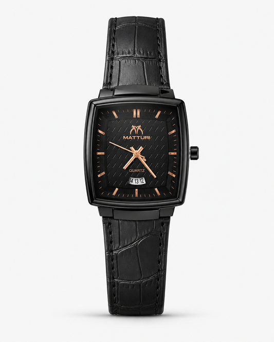 The Sovereign Tonneau | Executive Leather Strap Watch