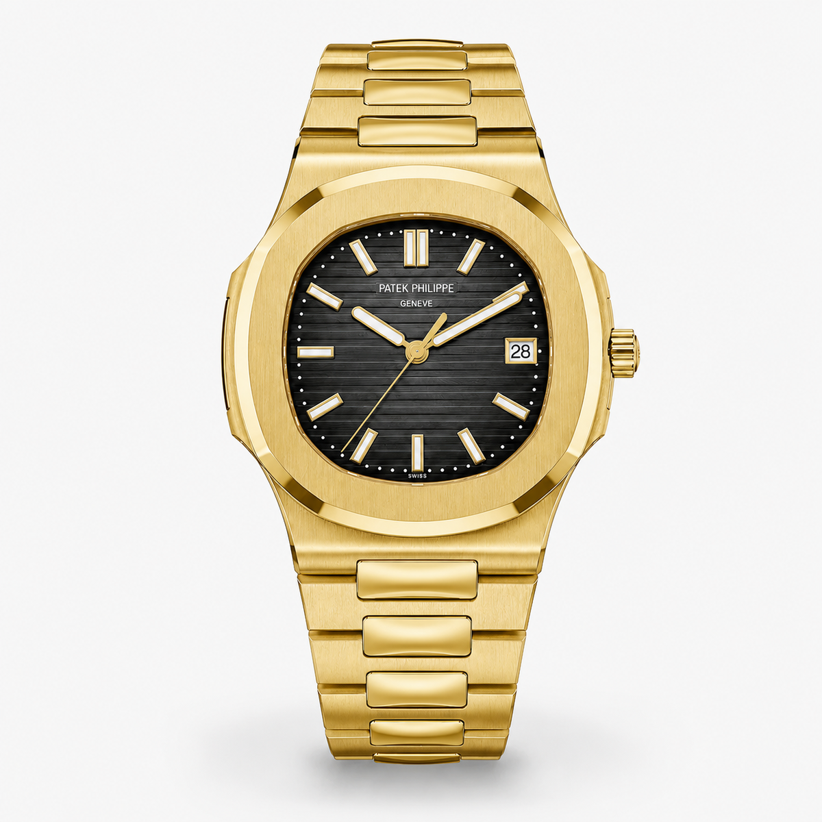 Gold Black Automatic Nautilus Super Clone Watch
