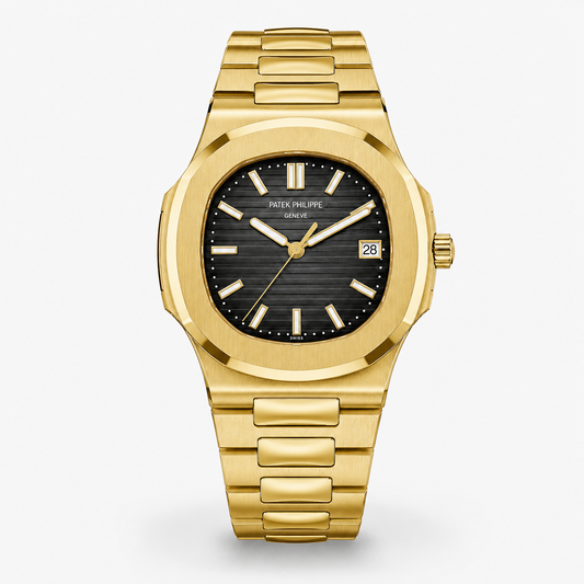 Gold Black Automatic Nautilus Super Clone Watch