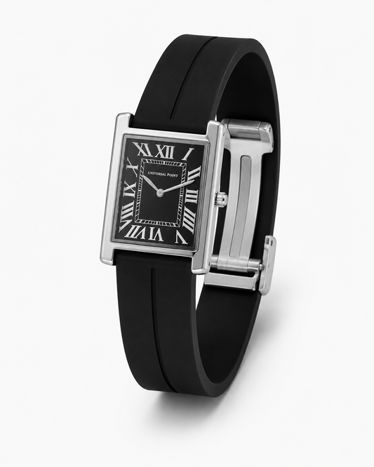 Black Silver Tank Universe Point Watch