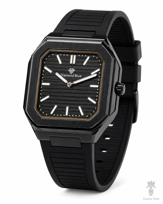 All Black Old Money Magnet Strap Watch