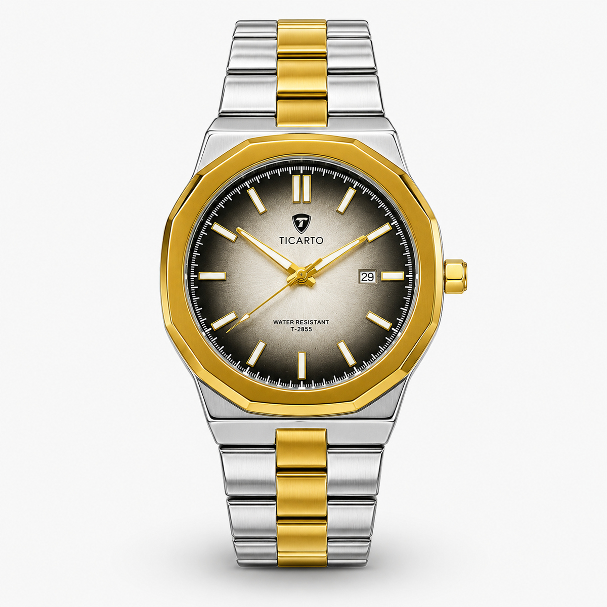 Two Tone White Dial Ticarto Nautilus Watch