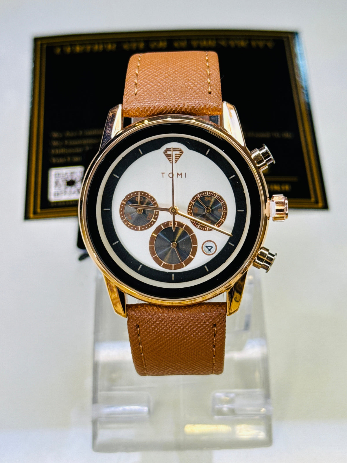 Tomi S6B Brown Rose Gold Gift Set Watch