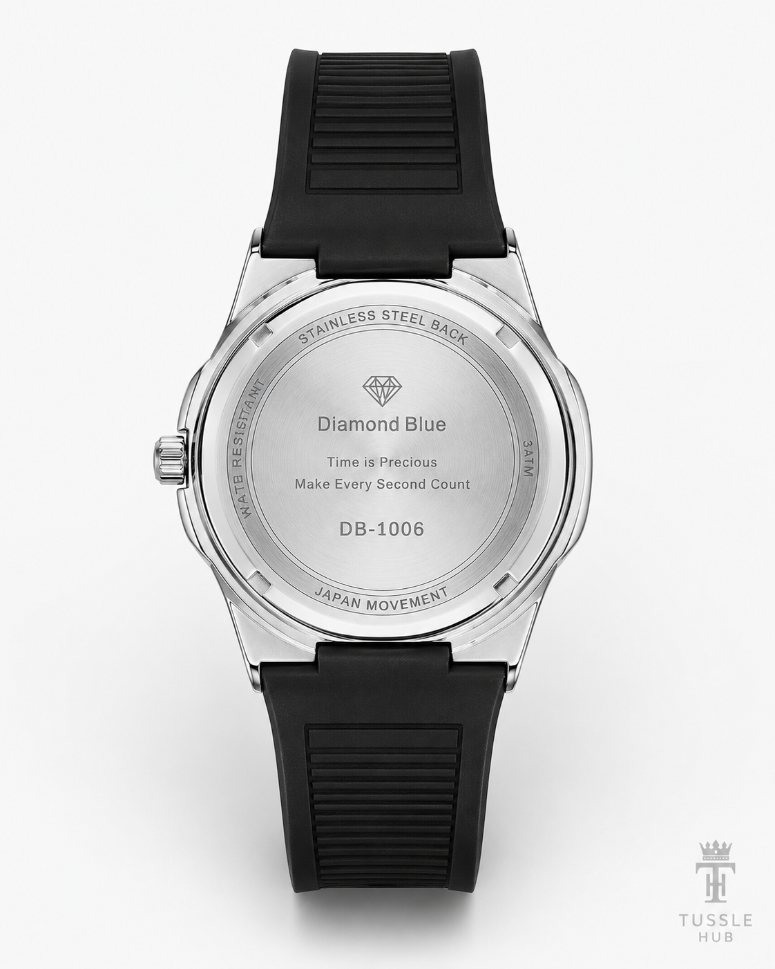 Black Silver Slim Arabic Magnet Strap Watch