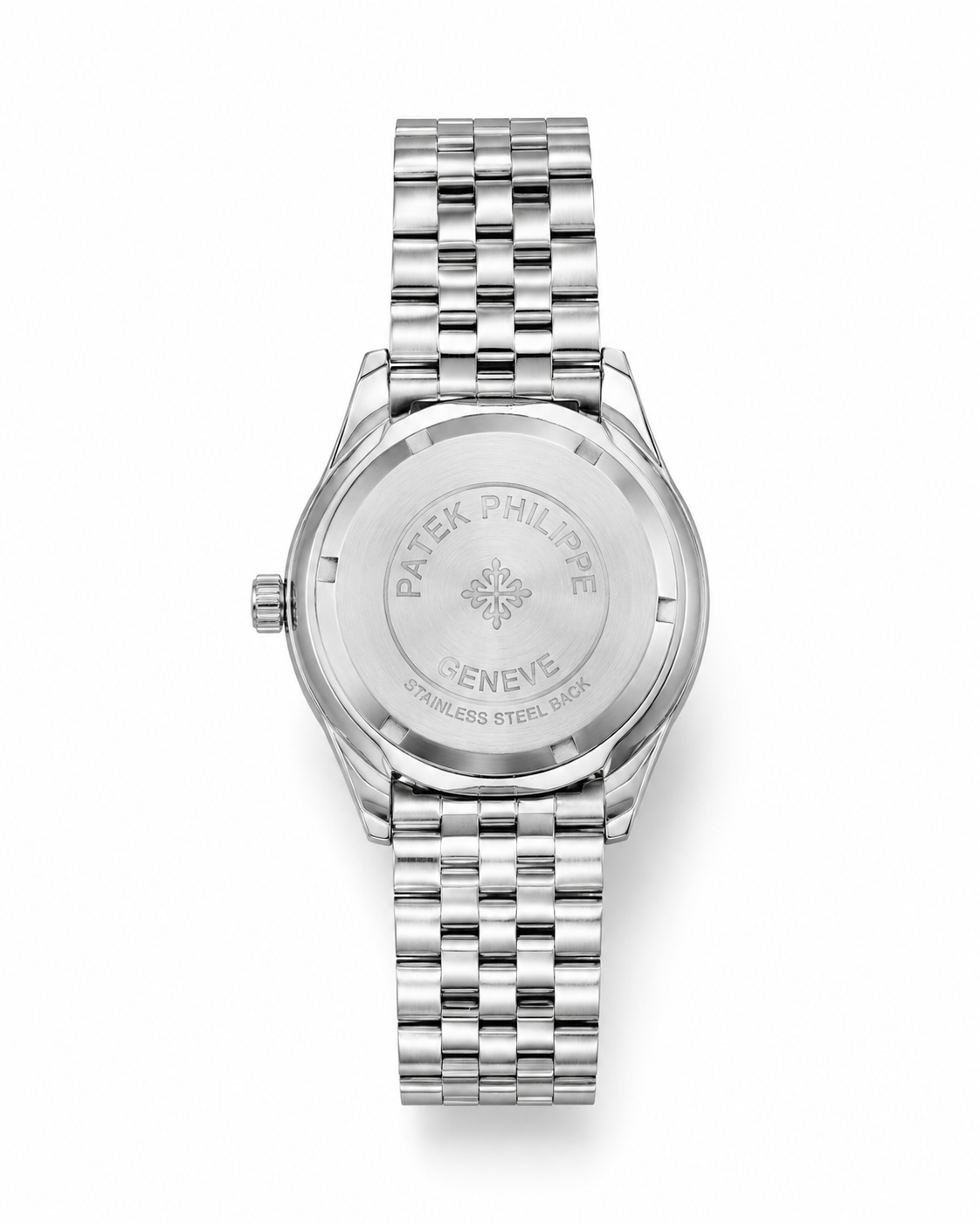 Silver Emerald Round Smooth PP Watch