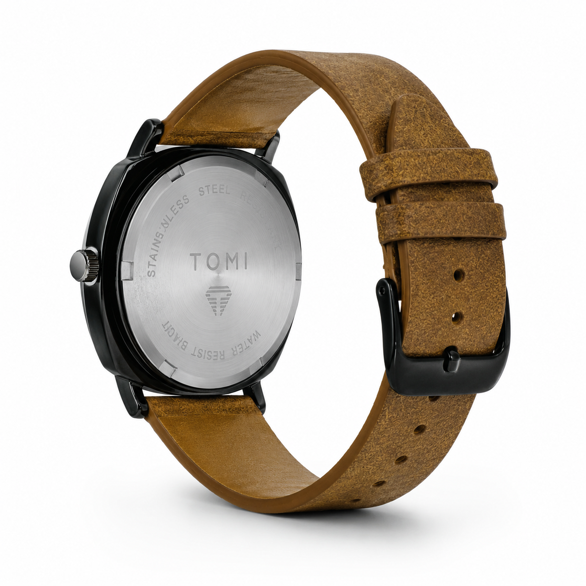 Tomi Brown Black Sleek Dial Watch
