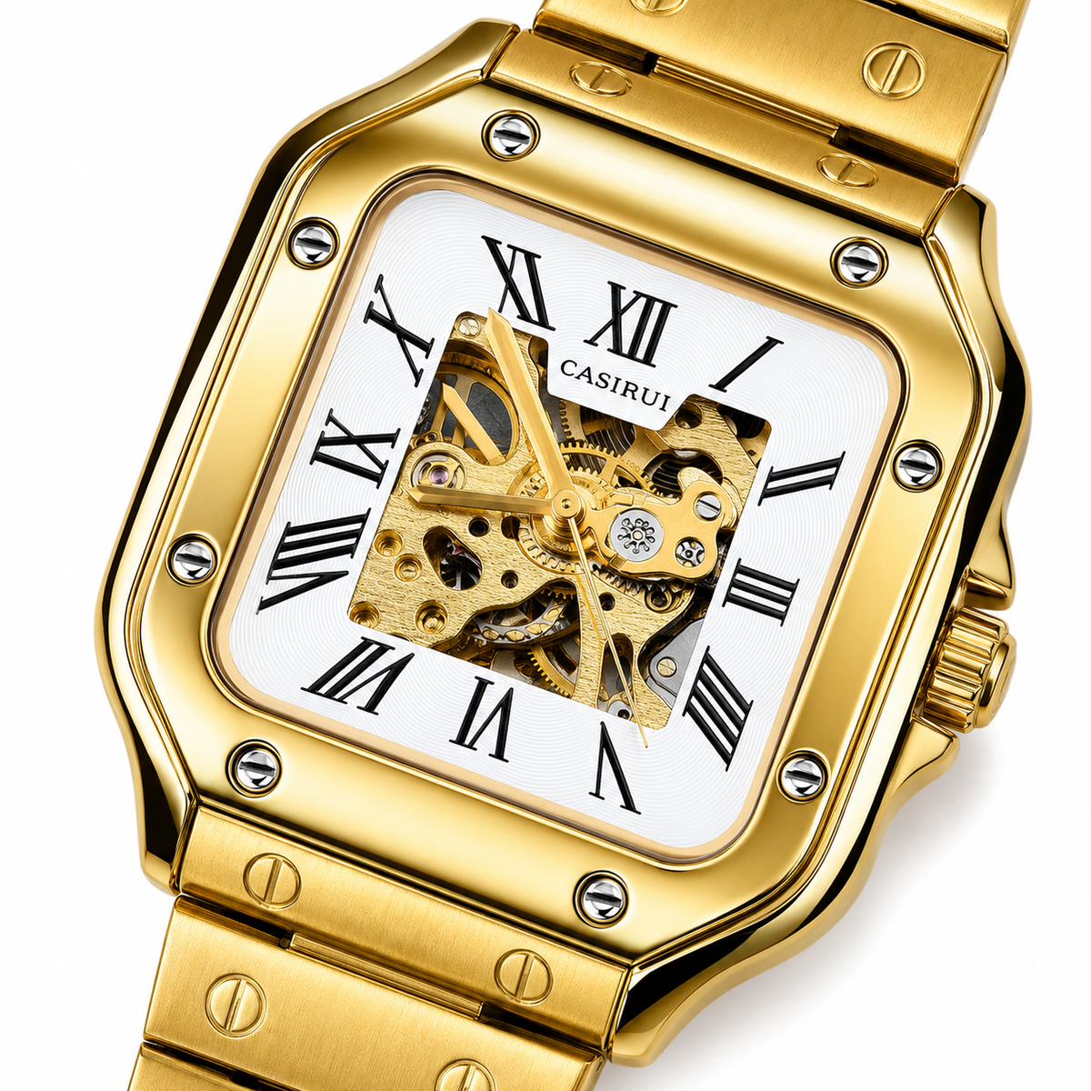 Gold Chain Tank Automatic Watch