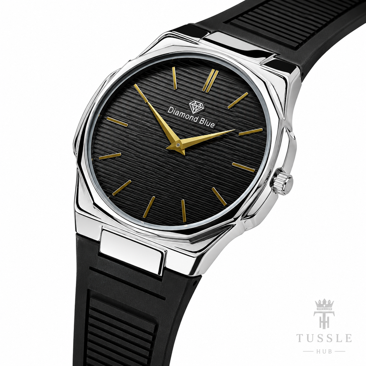 Black Silver Orion Magnet Strap Watch