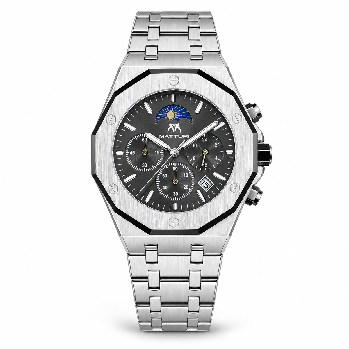 Royal Oak Silver Grey Chronograph Waterproof Watch