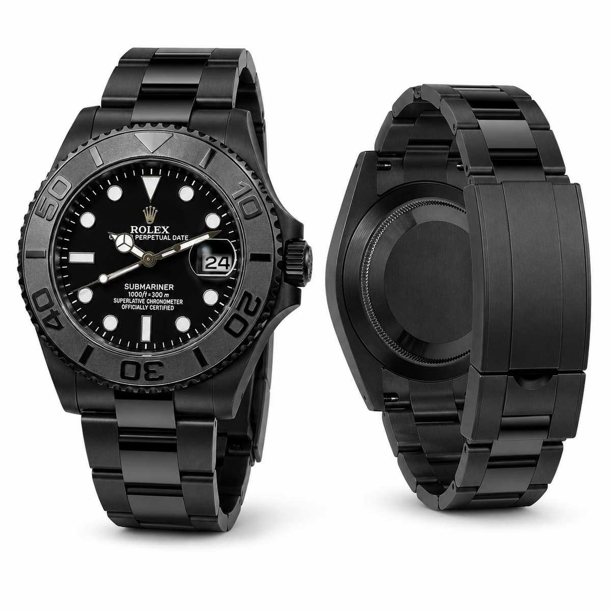 All Black Chain Yatchmaster Watch