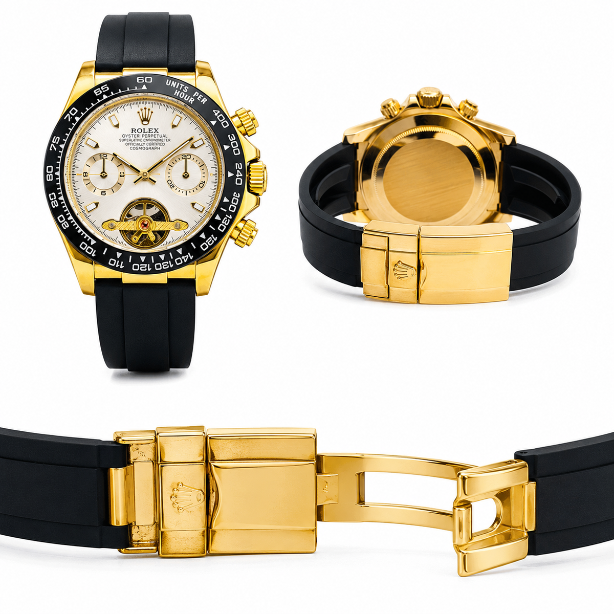 Skeleton Daytona Gold White Watch