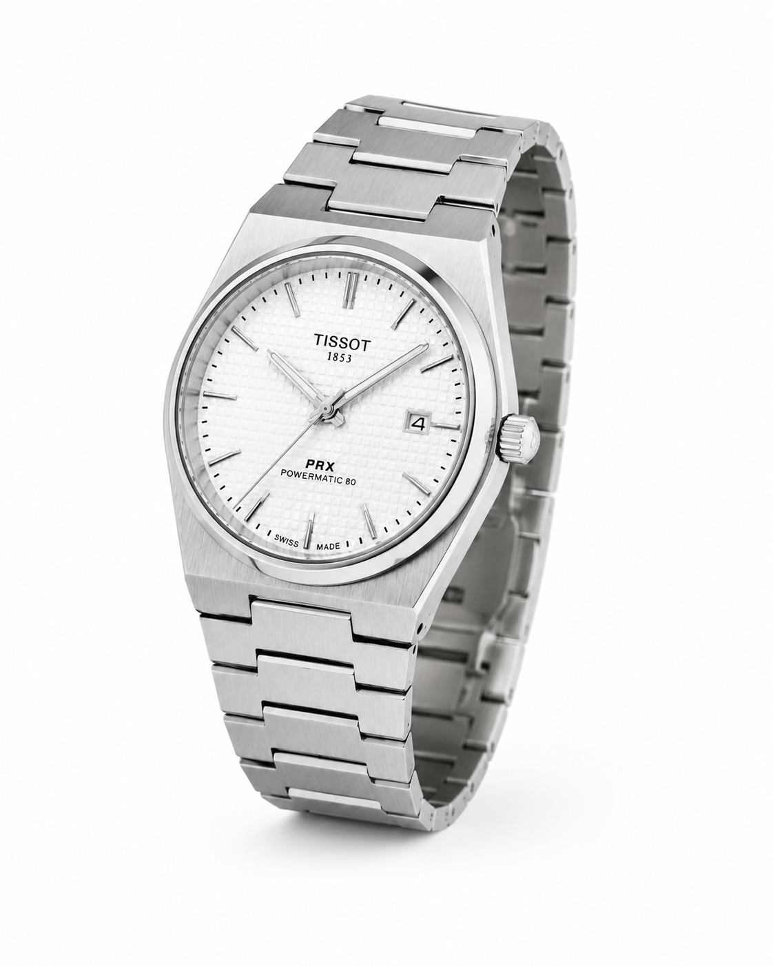 Tissot PRX Silver White Dial Quartz Watch