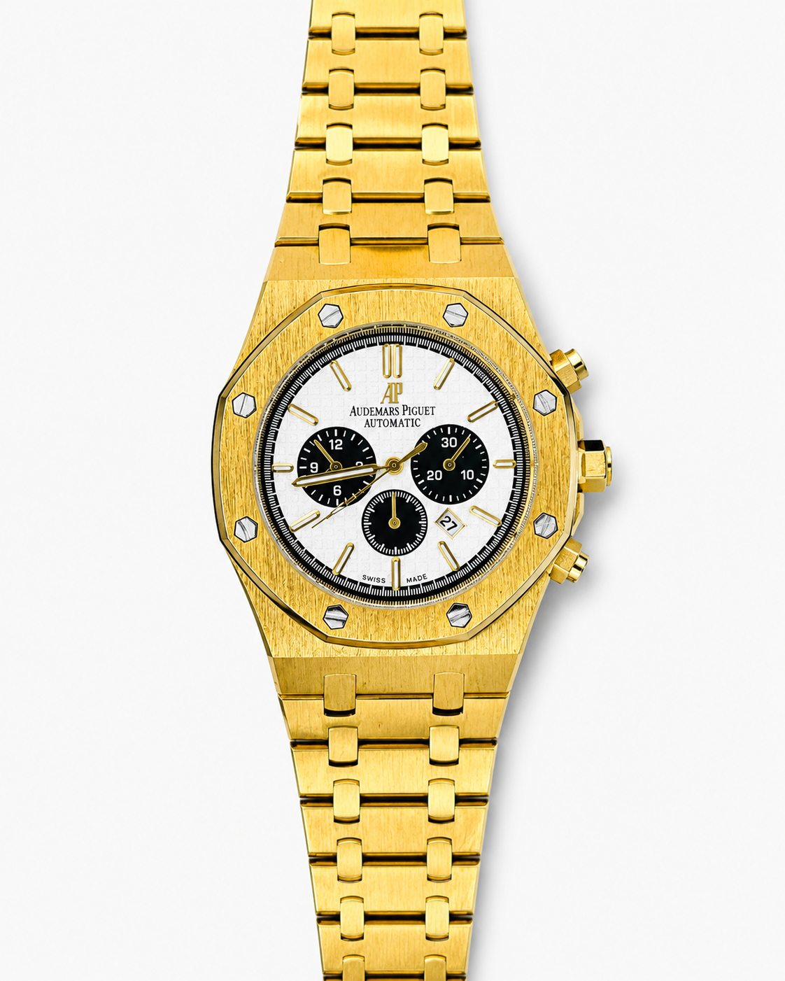 Gold White AP Watch