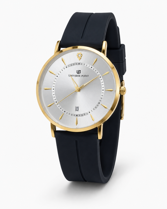 Black Gold White Slim Balloon Universe Point Watch