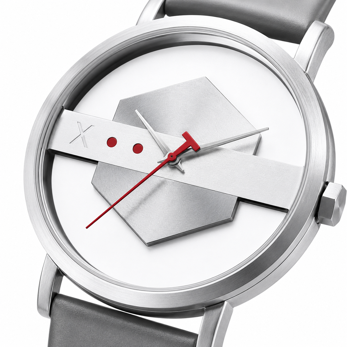 Tomi Ash Grey Hexa Dial Watch